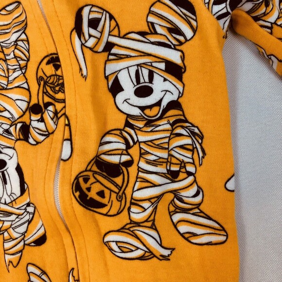 Disney Mickey Minnie Mouse Mummy Halloween One Piece Blanket Sleeper 0-3 Months - Picture 3 of 6